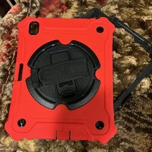 Red and Black Tablet Case with Stand